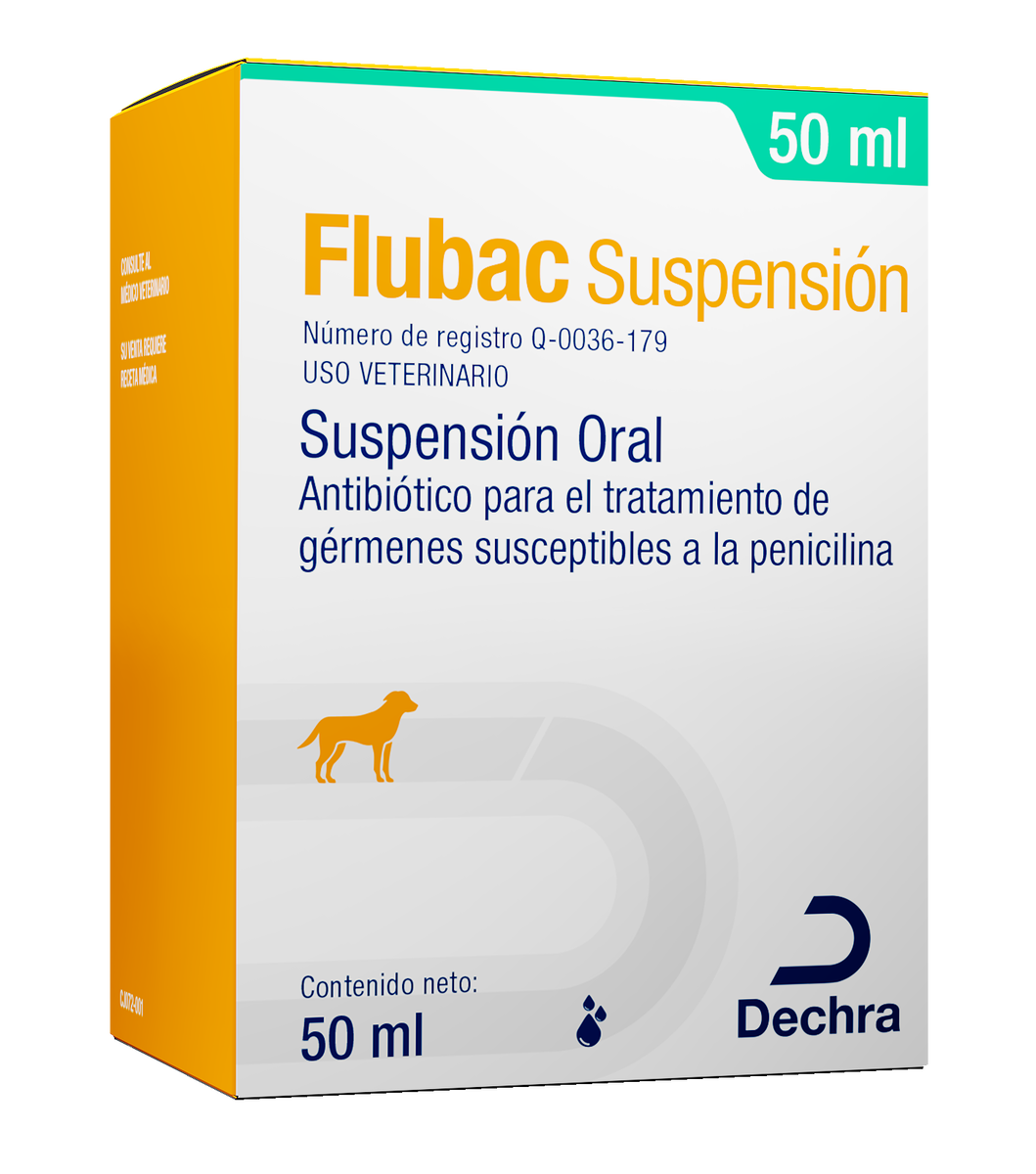 Flubac Suspensión Oral 50ml (requiere receta medica veterinaria vigente)