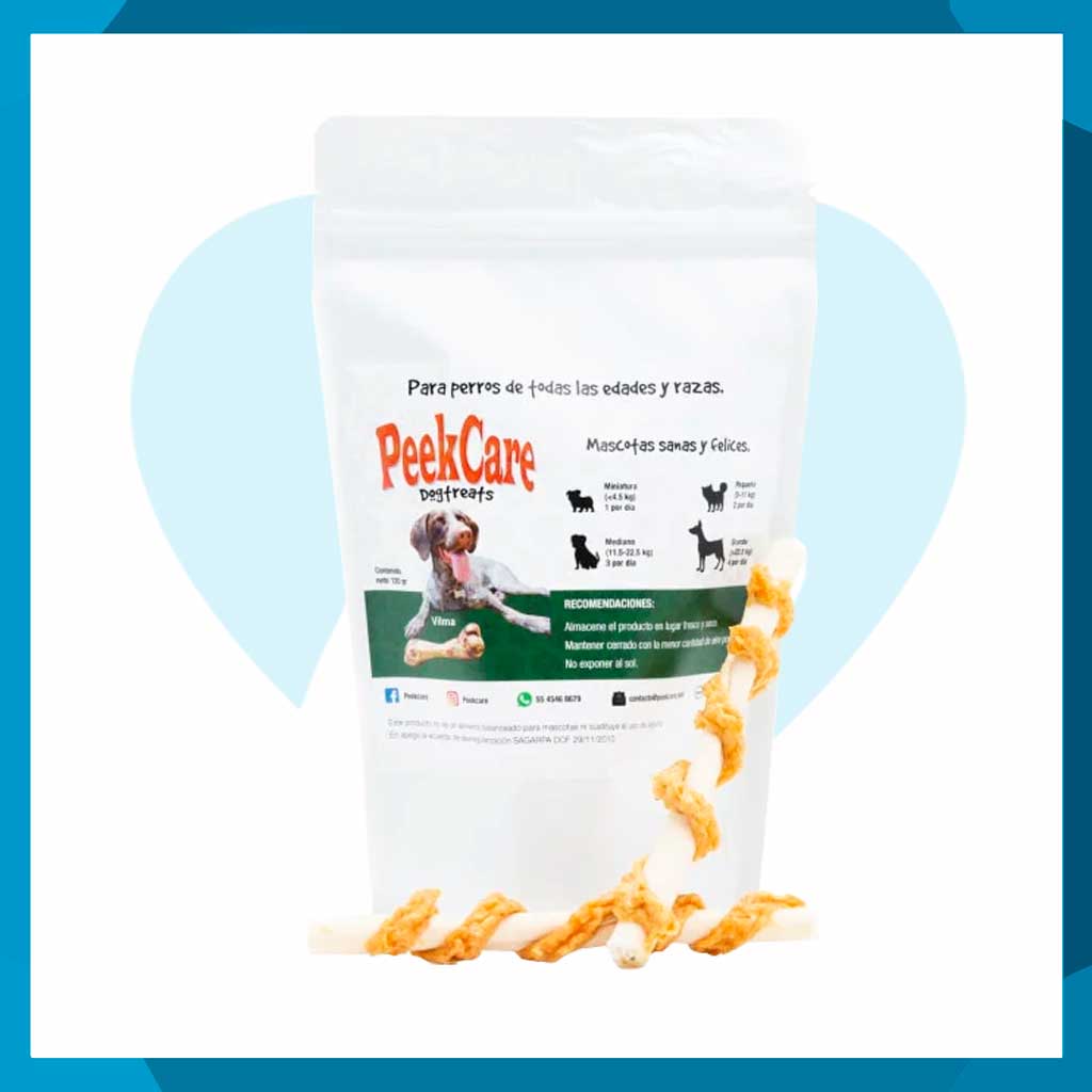 Premio Peek Care Para Perro Twist De Pollo 120g