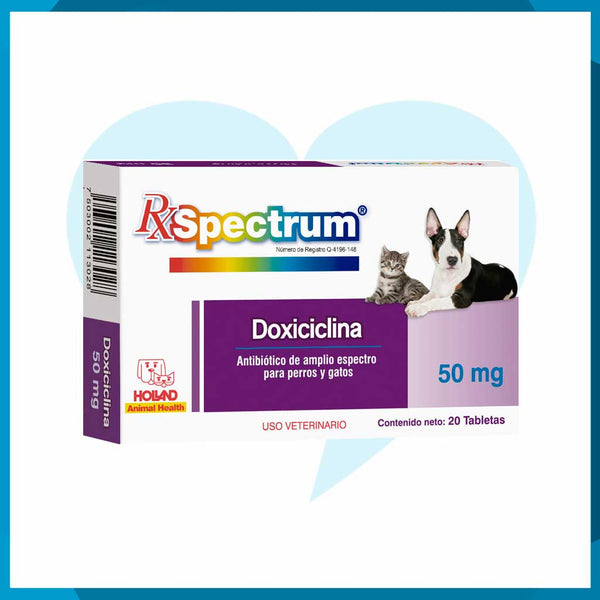 Rx Spectrum Doxiciclina 50mg Caja 20 Tabletas