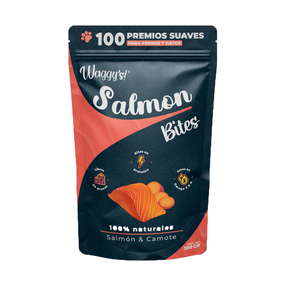 Waggy´s bites premios suaves de Salmón y Camote 100g