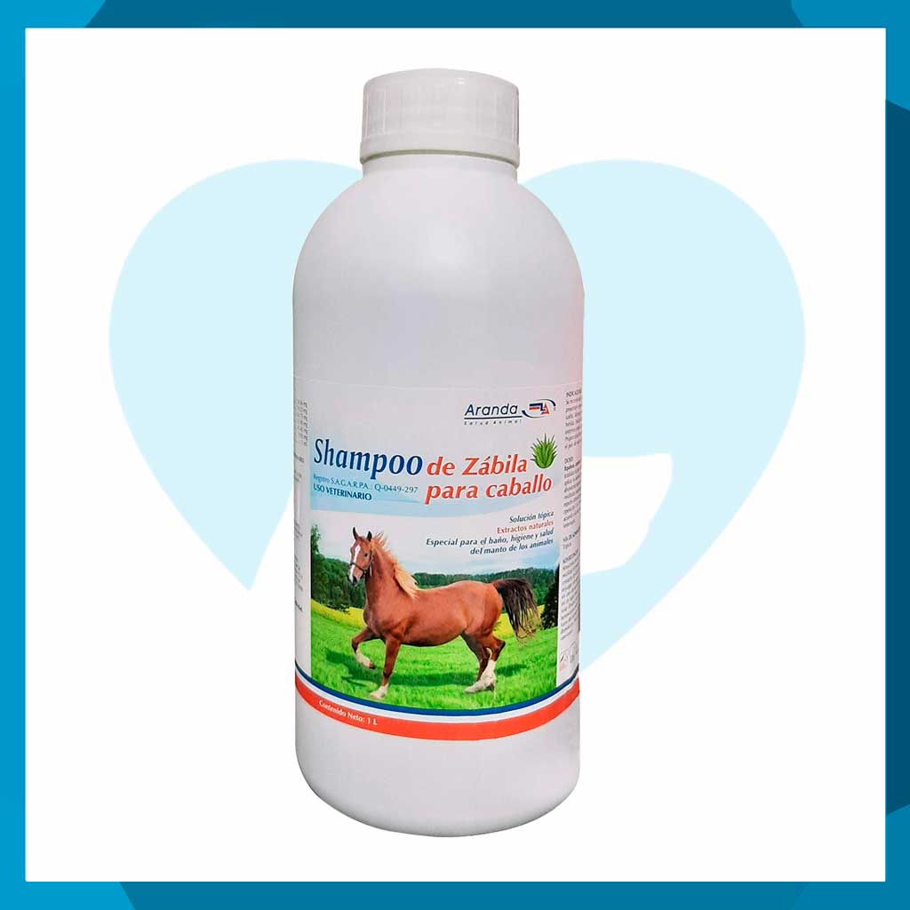 Shampoo Zábila Para Caballo 1L