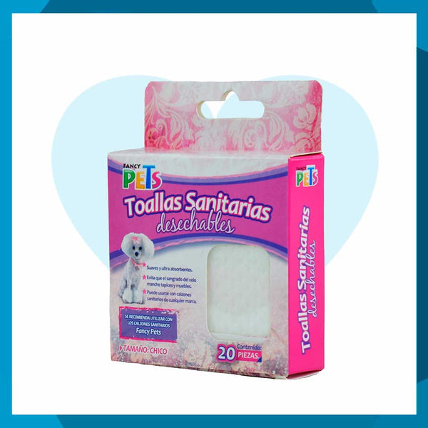 Toallas Sanitarias Fancy Pets Desechables 20 Piezas Chica