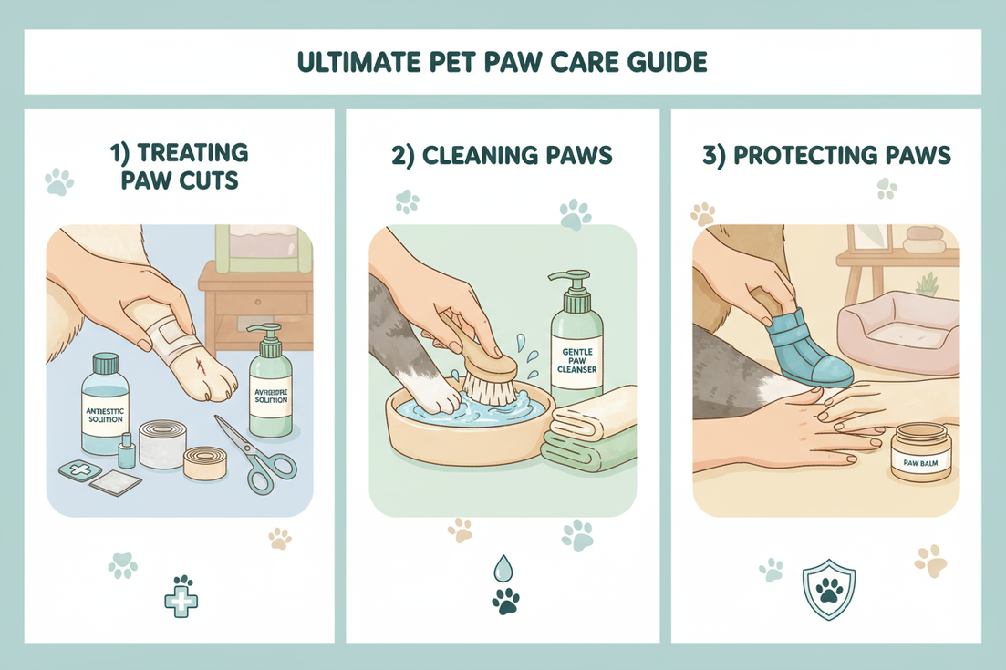Guía de cuidados de patas: cortes, limpieza y protección