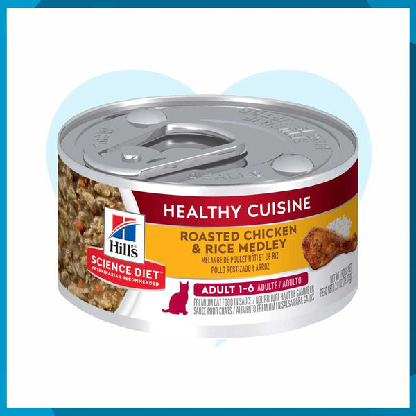 Alimento Hill's Science Diet Original Adulto Healthy Cuisine Para Gato Lata 79g