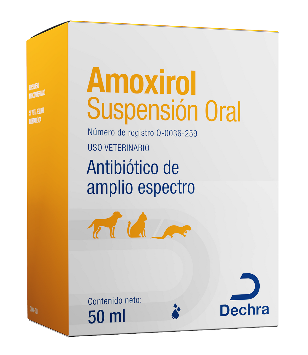 Amoxirol Suspensión Oral 50ml (requiere receta medica veterinaria vigente)