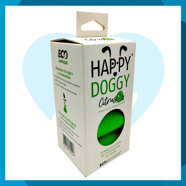 Bolsas Compostables Happy Doggy Citrus Para Heces