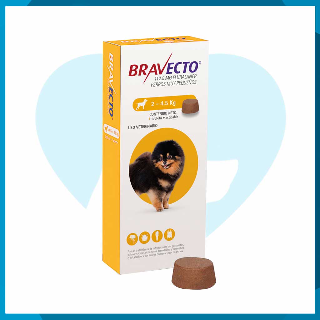 Bravecto 112.5mg 2 - 4.5kg 1 Tableta Masticable