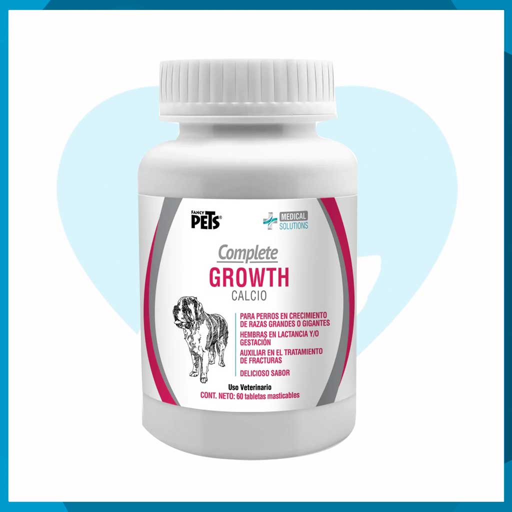 Complete Growth Calcio Para Perros Frasco 60 Tabletas