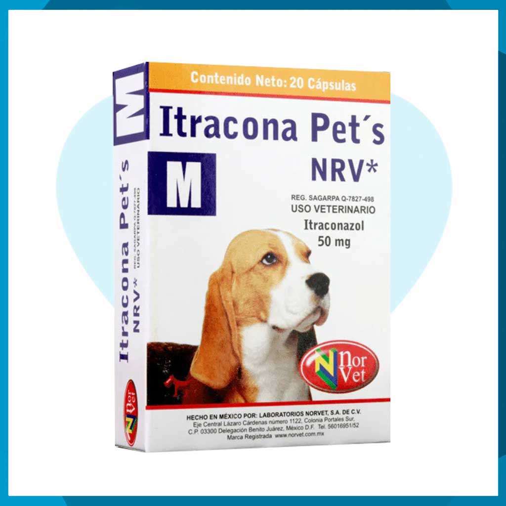 Itracona Pets M 50mg Caja 20 Cápsulas