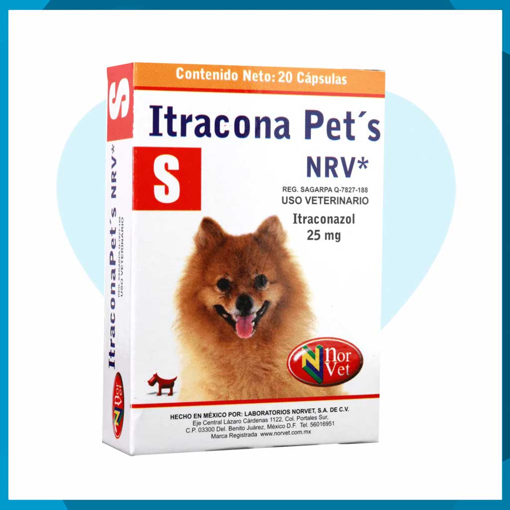 Itracona Pets S 25mg Caja 20 Cápsulas