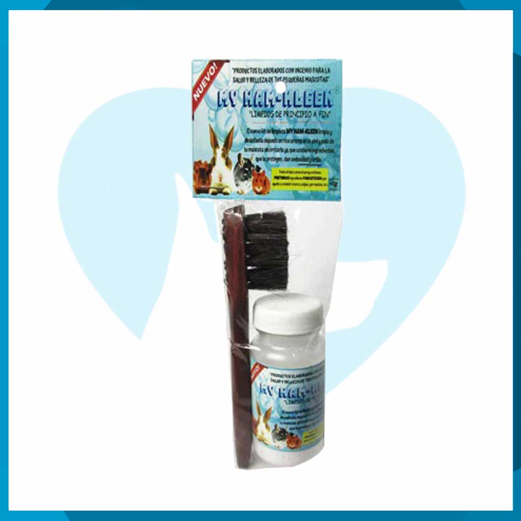 Kit De Limpieza Para Roedores Talco Y Cepillo