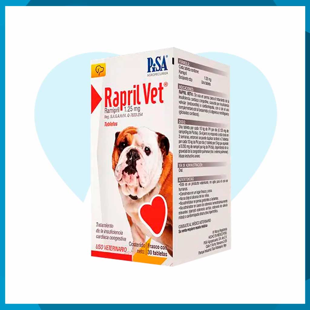 Rapril Vet 1.25mg Frasco 30 Tabletas
