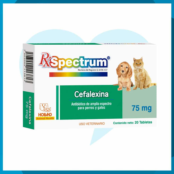 Rx Spectrum Cefalexina 75mg Caja 20 Tabletas