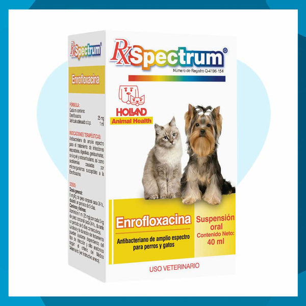 Rx Spectrum Enrofloxacina Suspensión Oral 40ml