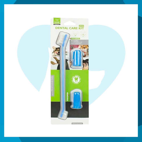 Set Dental Cepillo y Dedales Para Mascotas