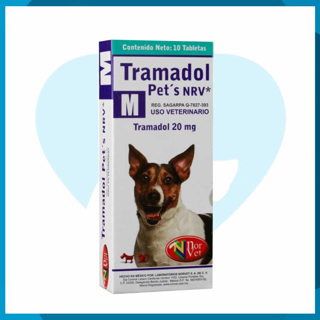 Tramadol Pets M 20mg Caja 10 Tabletas