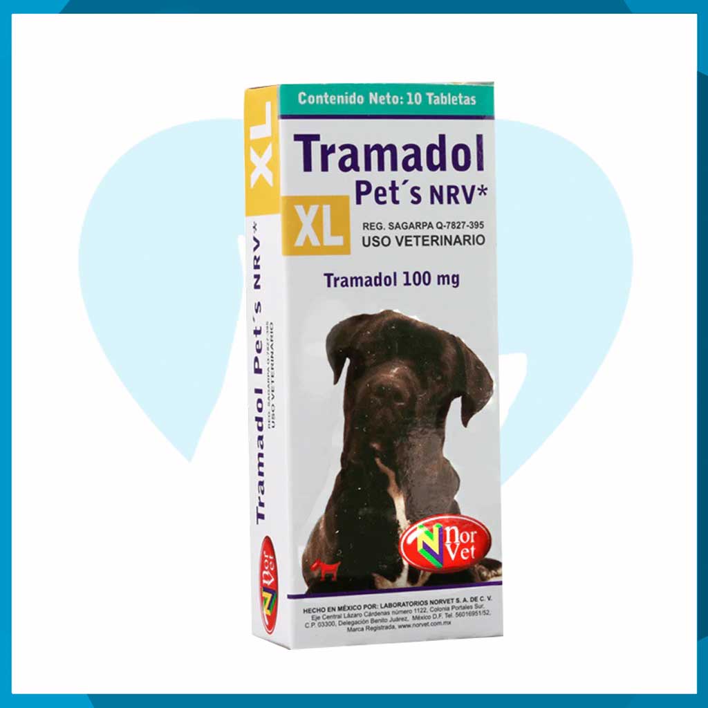 Tramadol Pets XL 100mg Caja 10 Tabletas