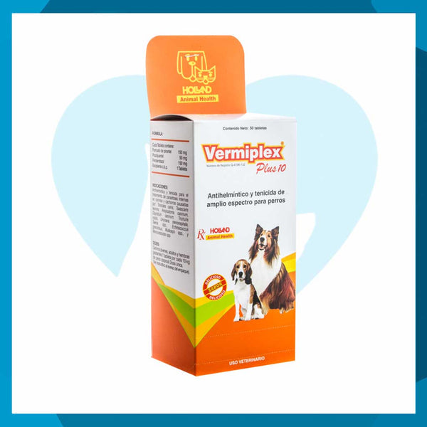 Vermiplex Plus 10kg Caja 50 Tabletas