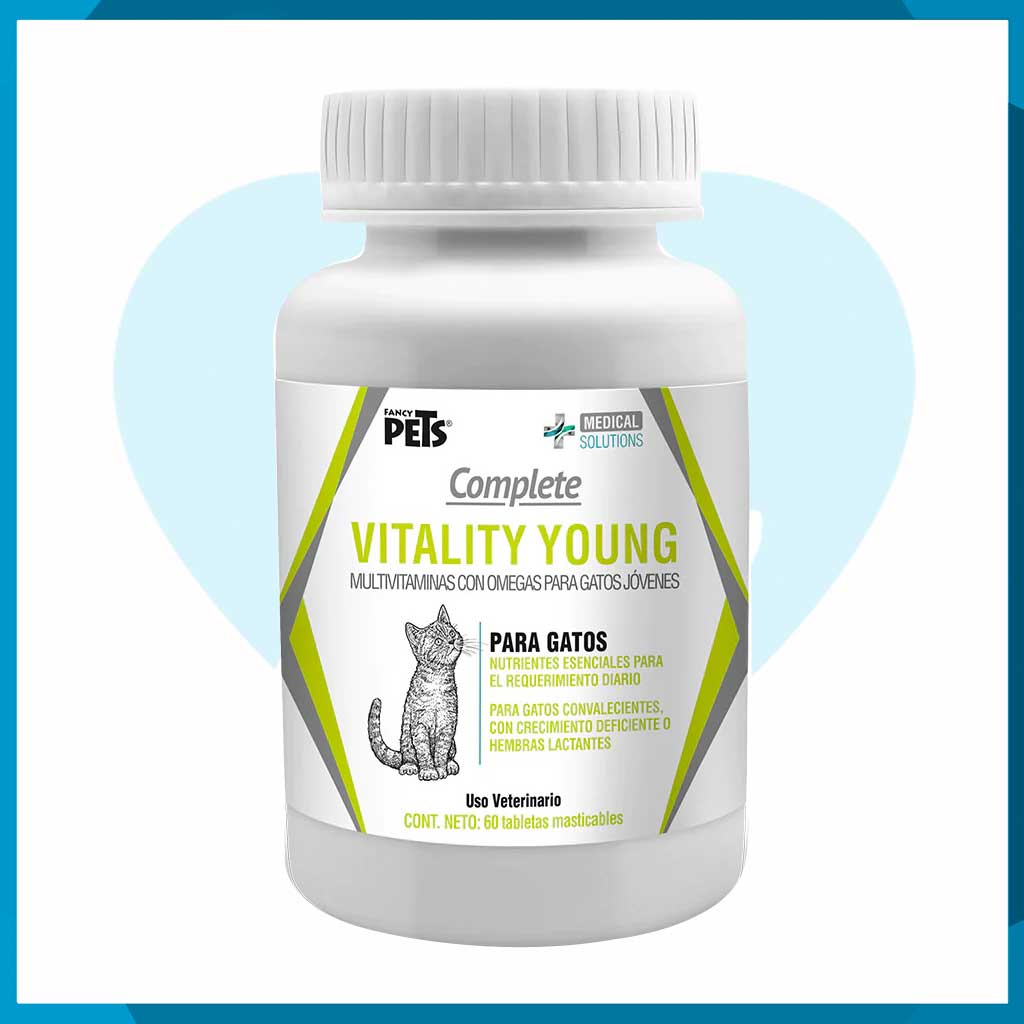 Vitality Young Multivitaminas Para Gato 60 Tabletas